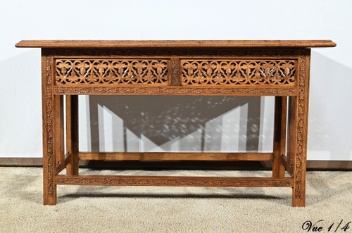 Oriental Folding Table in Exotic Wood – Early 20th Century