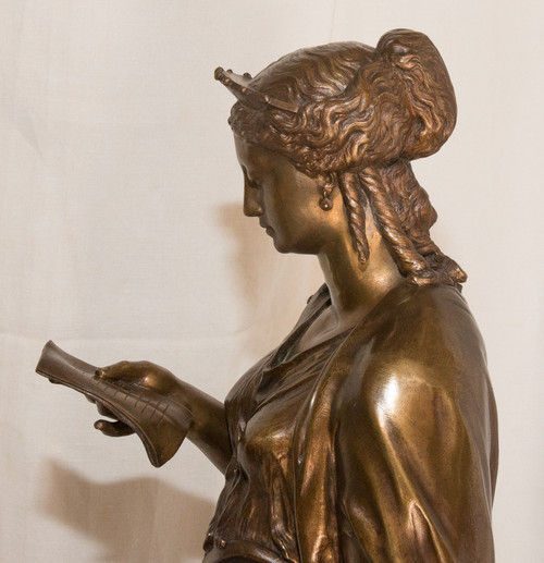 Bronze The Reader L Grégoire 1840-1890