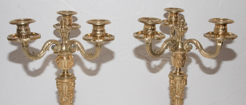 Pair Of Henri Picard Gilt Bronze Candlesticks