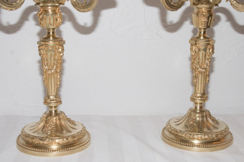 Pair Of Henri Picard Gilt Bronze Candlesticks