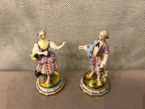 Two miniature porcelain subjects from the 19th century