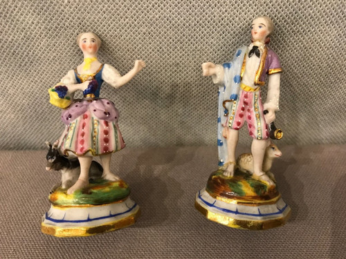 Two miniature porcelain subjects from the 19th century