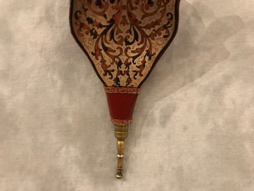 Soufflet de cheminée ancien Boulle d'époque 19 ème 