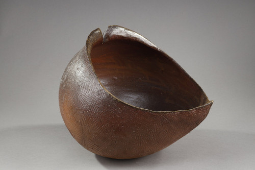 LARGE BIZEN POTTERY BASIN BY MORI TAIGA