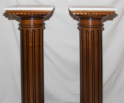 Paire De Colonnes Style Louis XVI Fin XIXe