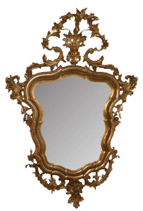 Mirror In Golden Wood Napoleon III Period