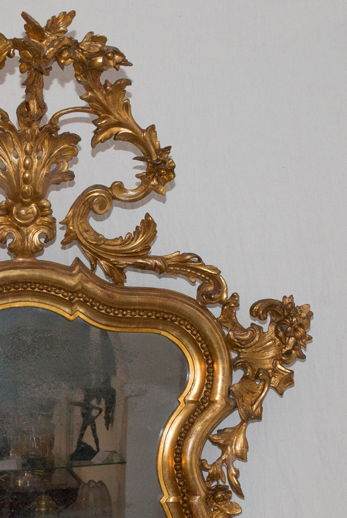 Mirror In Golden Wood Napoleon III Period