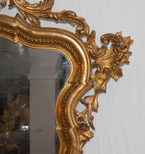 Mirror In Golden Wood Napoleon III Period