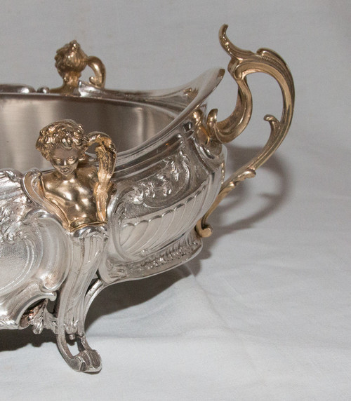 Planter In Silver And Gilt Bronze Napoleon III Period