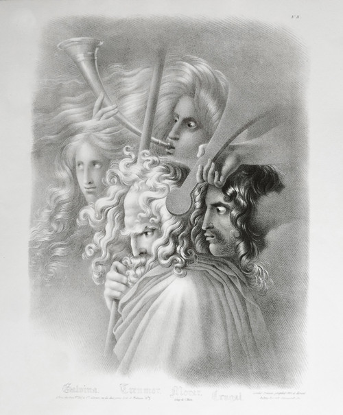 Litografia mitologica secondo Girodet -Trioson XIX