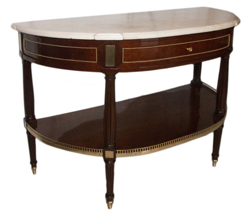 Half Moon Console In Mahogany Louis XVI Period