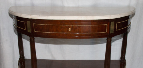 Half Moon Console In Mahogany Louis XVI Period