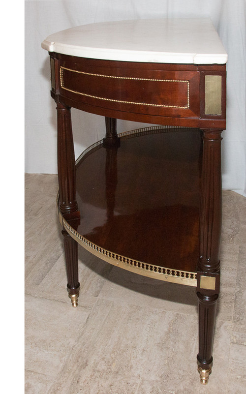 Half Moon Console In Mahogany Louis XVI Period