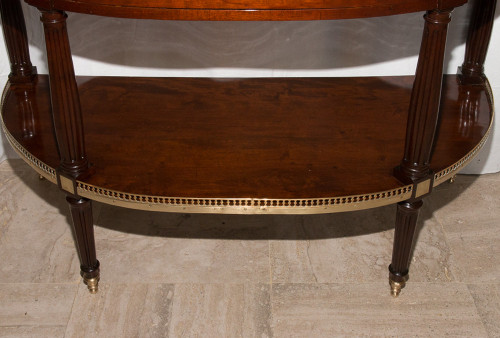 Half Moon Console In Mahogany Louis XVI Period