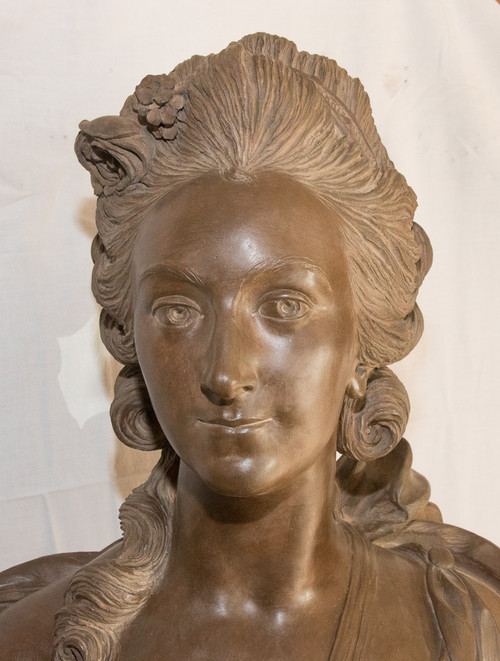 Terracotta bust of Countess Du Barry, 19th century