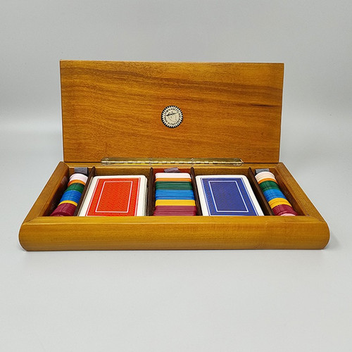 1980s Original Gorgeous Playing Cards Box by Piero Fornasetti in Excellent condition. Made in Italy