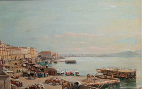 Naples Borgo Santa Lucia Giacinto Gigante 1806-1876