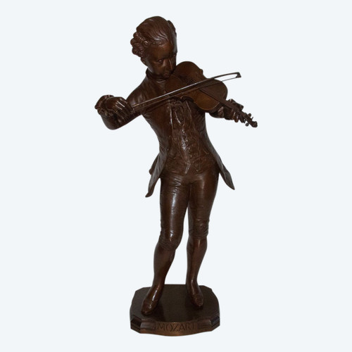 "Mozart" in bronzo firmato G.Gueyton fine XIX secolo