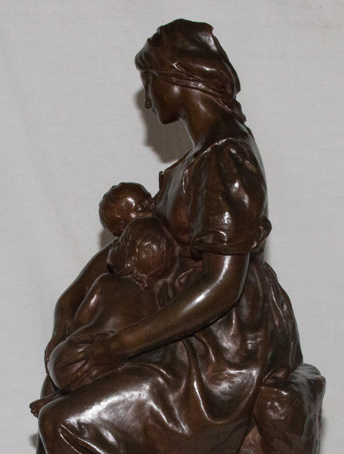 Bronze " Maternité" Signé Paul Dubois 1829-1905