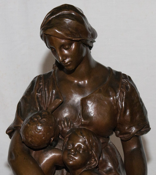 Bronze " Maternité" Signé Paul Dubois 1829-1905