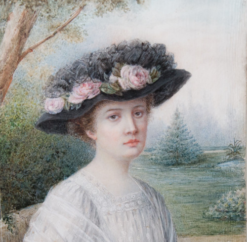 Portrait d'Une Jeune élégante By A Philippon Simonet Dated 1910