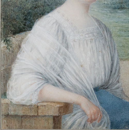 Portrait d'Une Jeune élégante By A Philippon Simonet Dated 1910