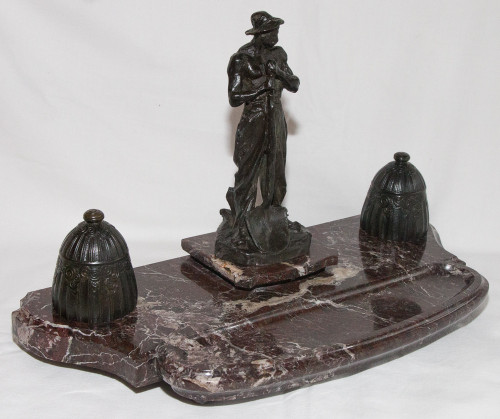 Le Terrassier" inkwell Aimé jules Dalou (1838-1902)