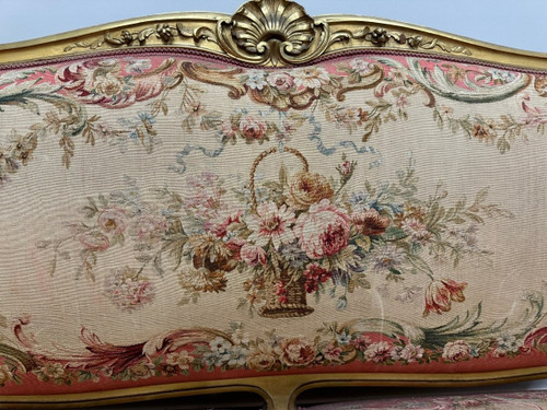 SALON IN THE LOUIS XV STYLE AUBUSSON TAPESTRY