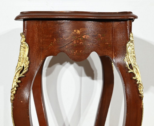 Petite Table à Ouvrage en Bois Laqué, style Louis XV – Fin XIXe