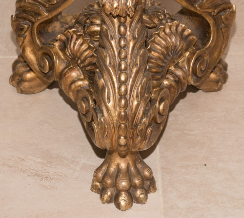 Large Carved And Gilded Wood Torchiere Late 19th Century