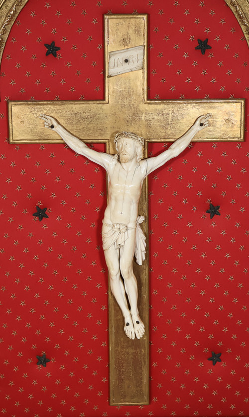 Large Ivory Christ Regency Period Early 18th Century