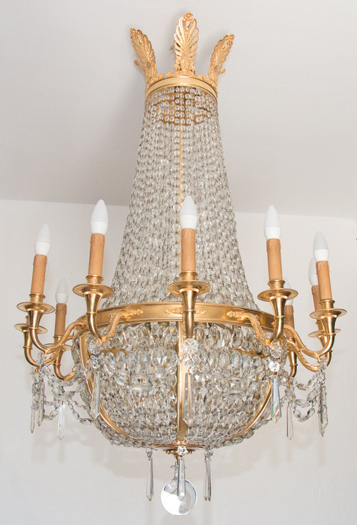 Lustre Montgolfière Fin XIXe Siècle