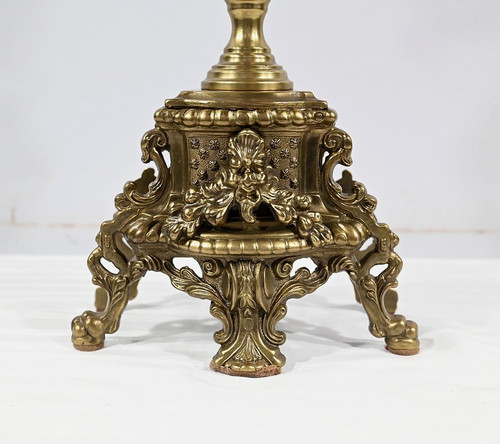 Pair of important Gilt Bronze Candelabras, Louis XIV style - Early 19th century