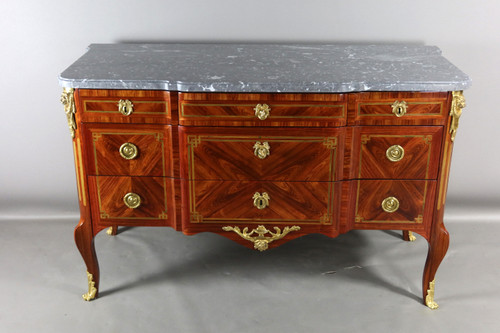  Transition Chest Of Drawers In 18th Century Marquetry