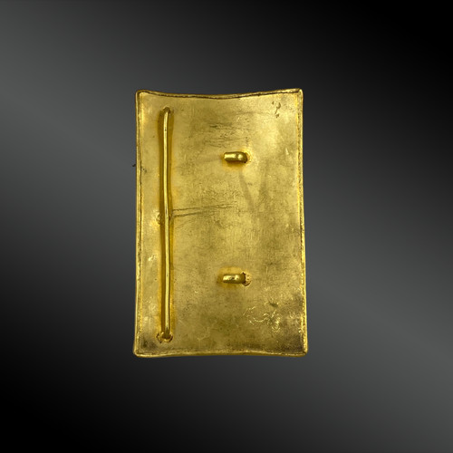 Belt plate, 19th century. Gilded brass.