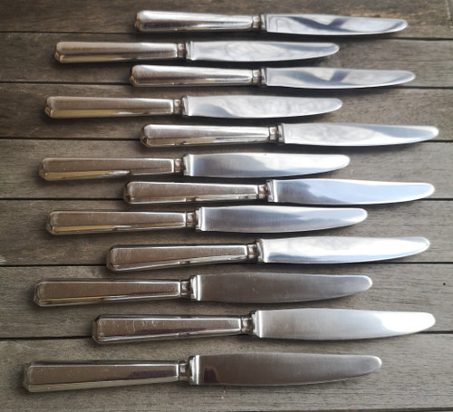 12 dessert/cheese knives rare art deco model silver-plated Christofle silverware