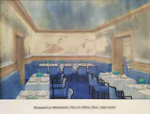  Paris Restaurant La Méditerranée Salle Vertès Architecture Drawing