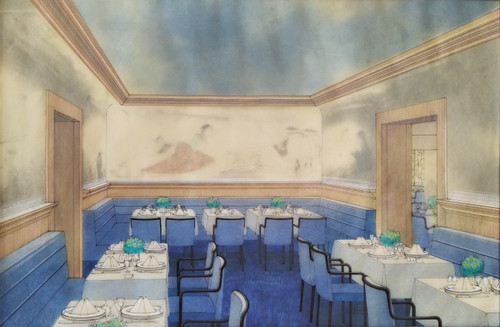  Paris Restaurant La Méditerranée Salle Vertès Architecture Drawing