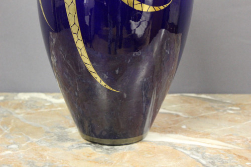 Large Art Deco Porcelain Vase By Pinon Heuzé