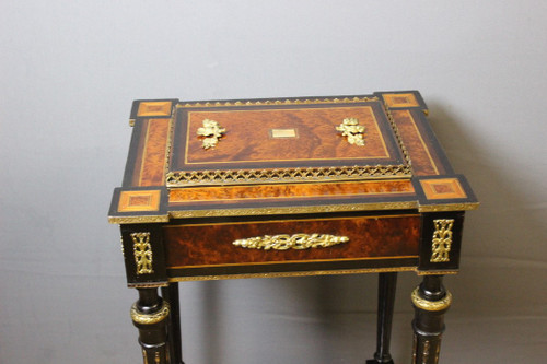 Napoleon III period planter In Marquetry XIX