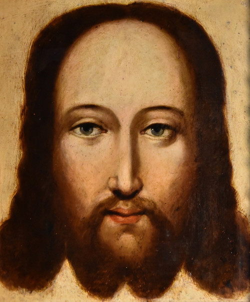 Face Of Christ As Salvator Mundi, Flemish Painter 16th-17th Century