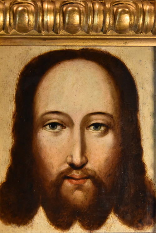 Face Of Christ As Salvator Mundi, Flemish Painter 16th-17th Century