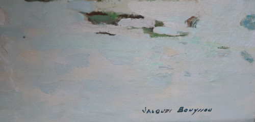  Port De Honfleur Signed Jacques Bouyssou Dated 1967