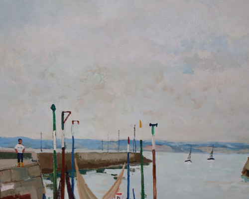  Port De Honfleur Signed Jacques Bouyssou Dated 1967