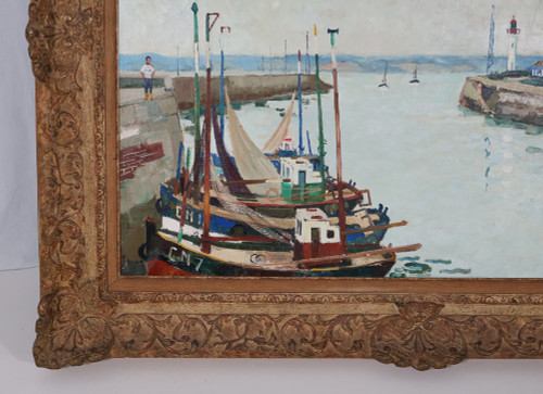  Port De Honfleur Signed Jacques Bouyssou Dated 1967