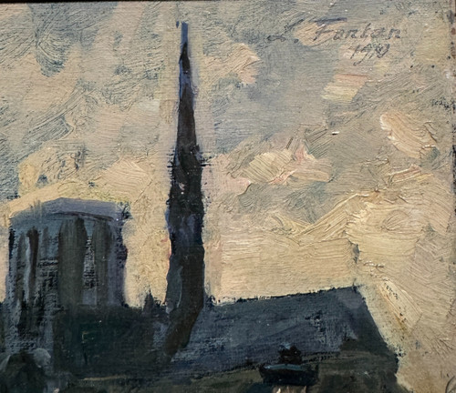 Léo Fontan (1884-1965) - Paris, Notre Dame Vue Du Pont De l'Archeveché, 1910