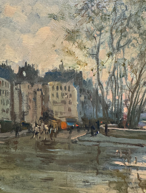 Léo Fontan (1884-1965) - Paris, Notre Dame Vue Du Pont De l'Archeveché, 1910