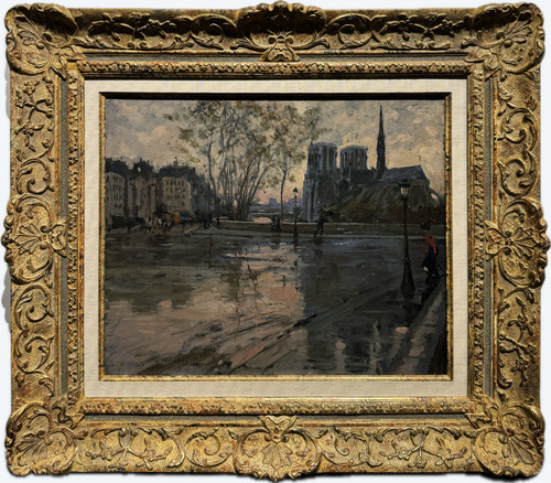 Léo Fontan (1884-1965) - Paris, Notre Dame Vue Du Pont De l'Archeveché, 1910