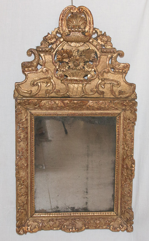 Spiegel Aus Holz Geschnitzt Und Vergoldet Regency Ära Circa 1720