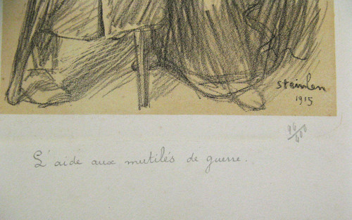 8 Lithographs 1915 Les Meurtrissures De La Grande Guerre. Théophile Alexandre Steinlen.